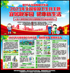 2023年全国爱国卫生月展板