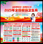 2023年爱国卫生月主题展板
