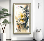 老虎水墨画