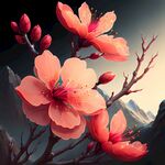 桃花国画