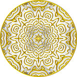 雕刻对称金属花纹