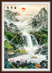 聚宝盆山水国画