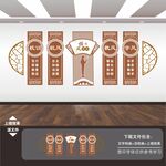 校风校训学校三风一训文化墙展板
