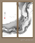 水墨云丝画