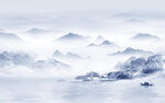 大气 客厅意境山水 Tif分层