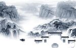 新品 简约电视山水 Tif分层