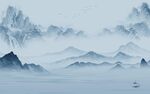 简约 电视背景山水 tIF分层