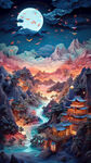 中秋节月亮背景