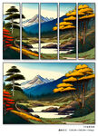 写意抽象山水画