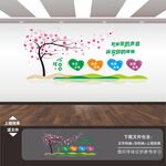 心理健康咨询室文化墙展板