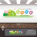 文明和谐宿舍文化墙展板标语