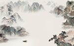 大气 别墅背景山水 tif分层