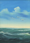 海景风景油画