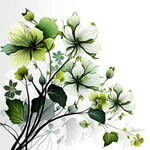 绿色花纹