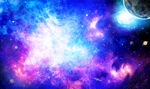 唯美梦幻五彩斑谰炫丽星空海报