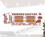 廉政文化墙图片