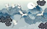 新中式背景墙 