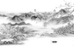 电视 高雅灰色山水 TIf分层