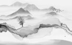 大气 意境灰色山水 Tif分层