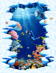 海底世界地画