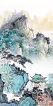 高端 新山水玄关画 TIf分层