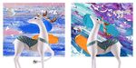 抽象麋鹿油画