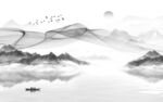 简约 灰色高档山水 tif分层