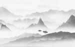 新品 高档灰山水画 tIF分层
