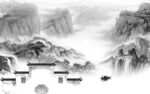 高雅 高档灰山水画 tIF分层