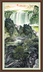 竖幅山水 