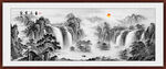 国画山水山水风景