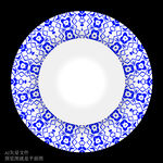 青花瓷餐具花面图案