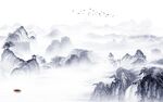 人气 沙发背景山水 TIf分层