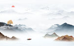 意境 中式热门山水 tif分层
