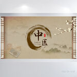 中国风中医养生中医文化展板海报