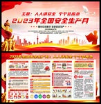 安全生产月宣传展板