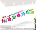 幼儿园早教中心楼道间形象墙