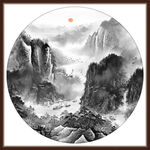 新中式水墨山水装饰画