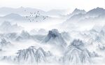 新中式山水背景墙