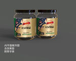调味品辣椒酱玻璃罐瓶贴设计