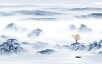 现代 中式客厅山水 TIf分层