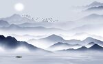 高端 中式客厅山水 TIf分层