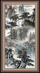 竖幅山水画 