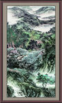 竖式山水画 