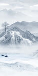 高清 现代框画山水 tIf分层