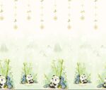 熊猫 竹叶 中国风