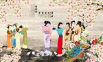 花鸟仕女图