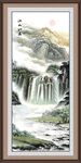 竖幅山水画