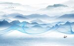 大气 山水中式背景 Tif分层