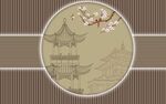 新中式背景墙  